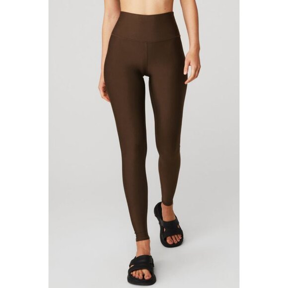 Alo 7/8 High-Waist Airlift Leggings Espresso Hi-Rise Waisted Skinny Tights Pants - Picture 1 of 11